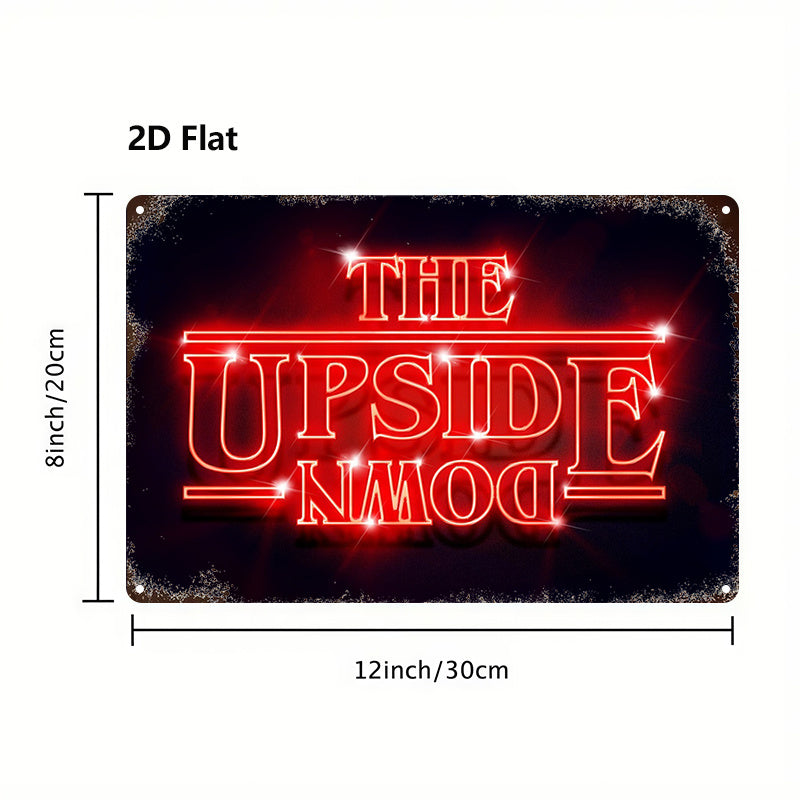 Plaque Murale “The Upside Down” – Métal 2D 20×30 cm