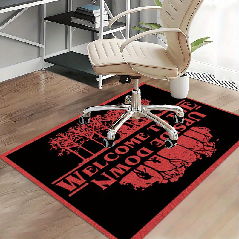 Tapis “Welcome to the Upside Down” – Carré en Polyester