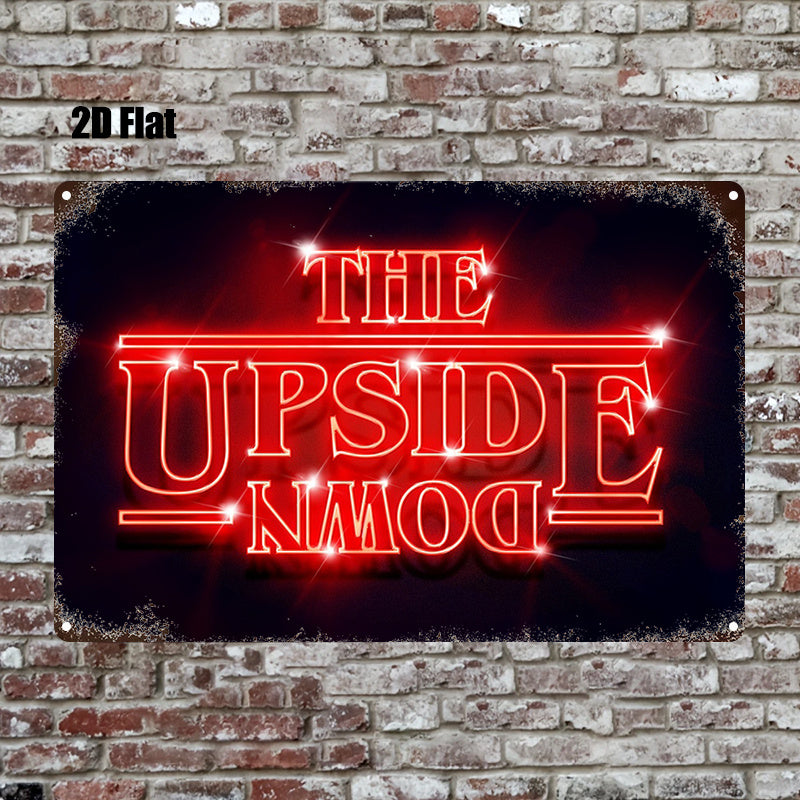 Plaque Murale “The Upside Down” – Métal 2D 20×30 cm
