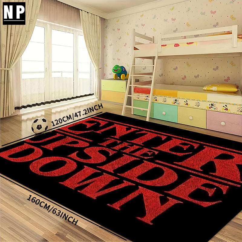 Tapis “Enter The Upside Down” – Rectangulaire, Antidérapant, 5 mm