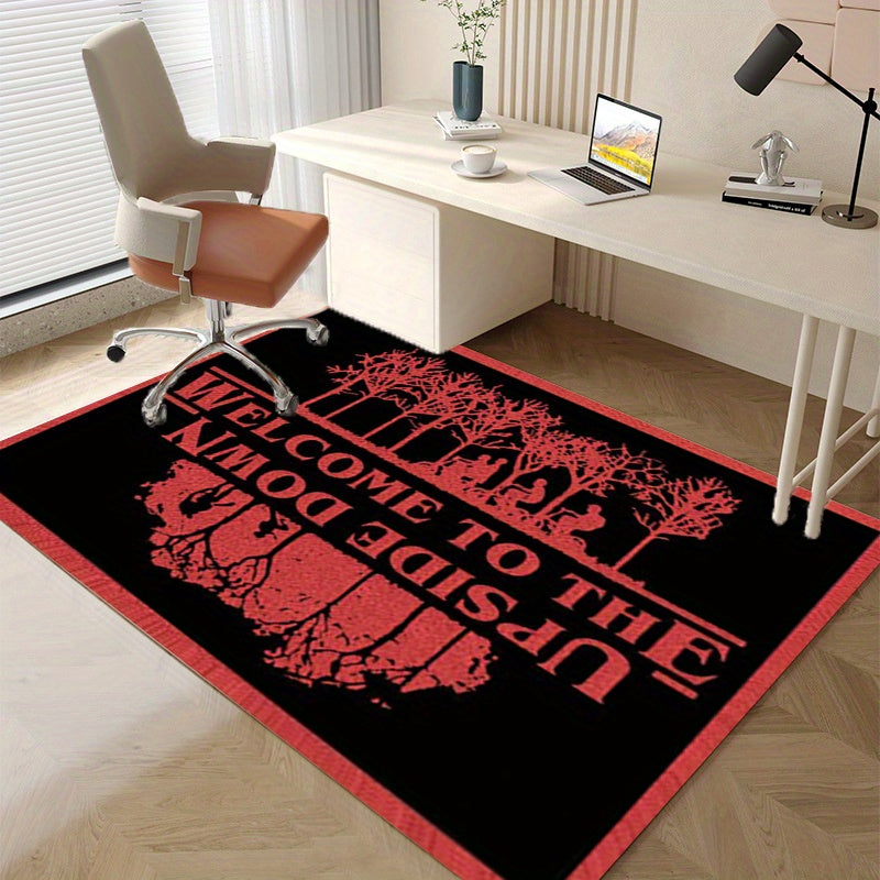 Tapis “Welcome to the Upside Down” – Carré en Polyester