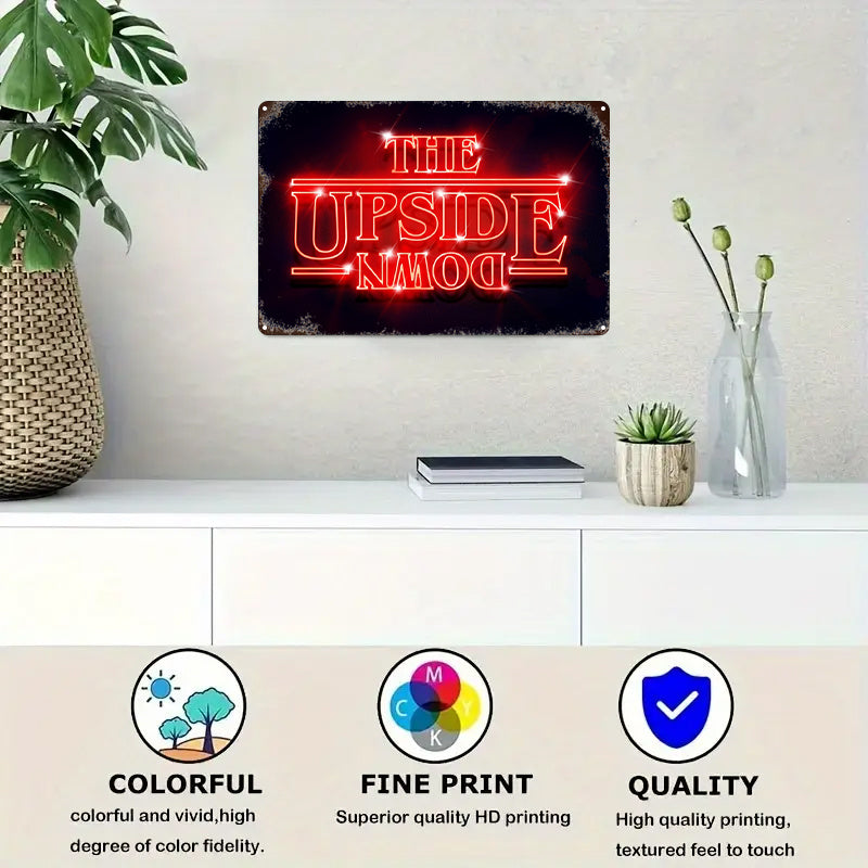 Plaque Murale “The Upside Down” – Métal 2D 20×30 cm