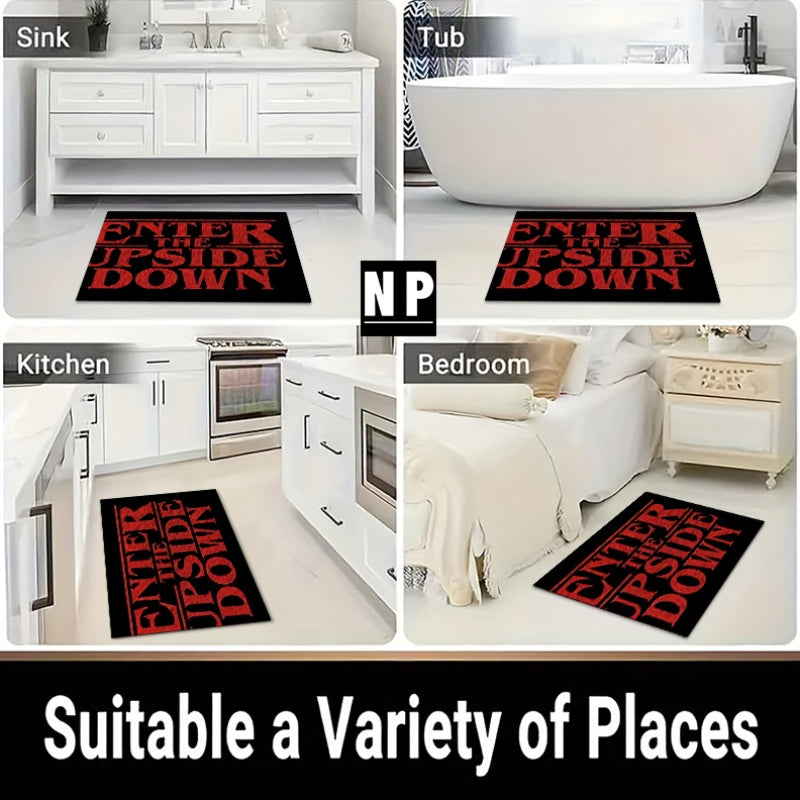 Tapis “Enter The Upside Down” – Rectangulaire, Antidérapant, 5 mm