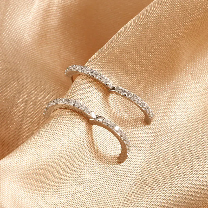 lot 2 mini créoles acier inoxydable little huggies femme oreille cartilage