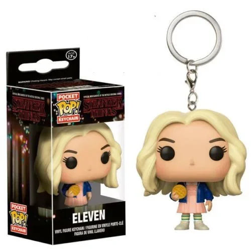 Funko Pocket POP Stranger Things – Eleven, Barb, Dustin, Robin & Steve | Porte-Clés Collector 4 cm