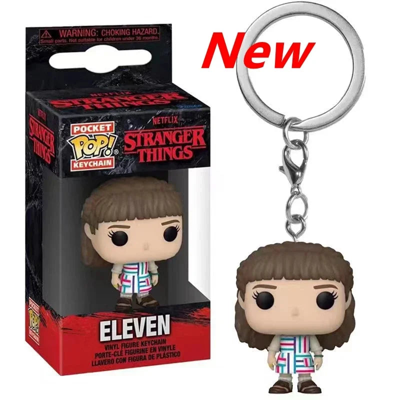 Funko Pocket POP Stranger Things – Eleven, Barb, Dustin, Robin & Steve | Porte-Clés Collector 4 cm