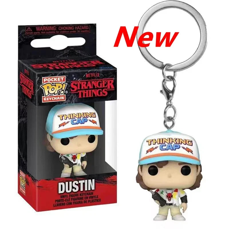 Funko Pocket POP Stranger Things – Eleven, Barb, Dustin, Robin & Steve | Porte-Clés Collector 4 cm