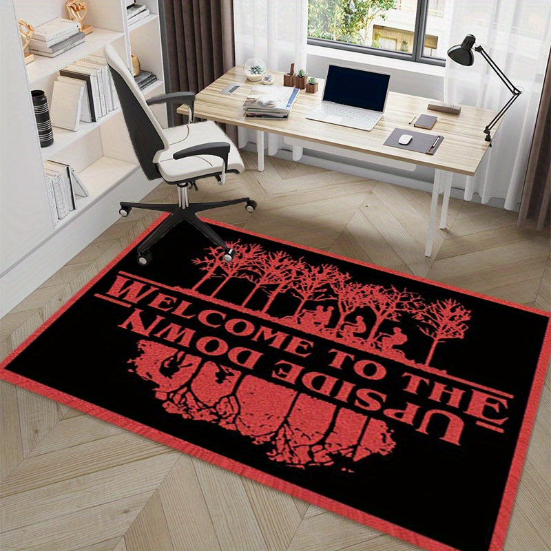 Tapis “Welcome to the Upside Down” – Carré en Polyester