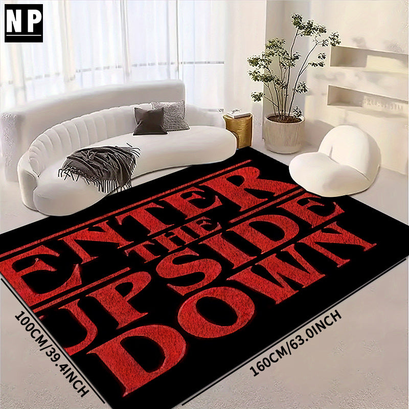Tapis “Enter The Upside Down” – Rectangulaire, Antidérapant, 5 mm
