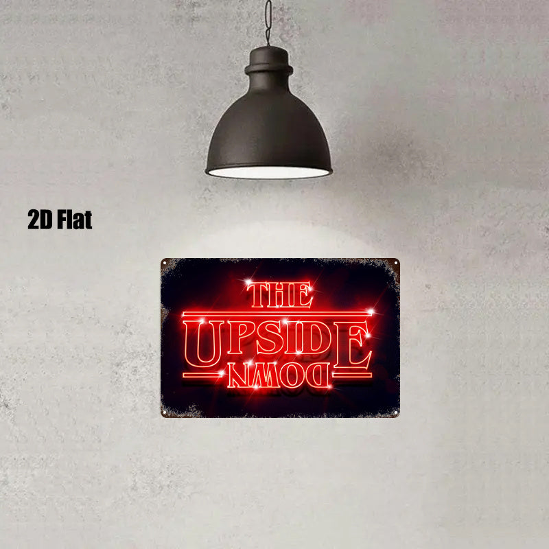 Plaque Murale “The Upside Down” – Métal 2D 20×30 cm