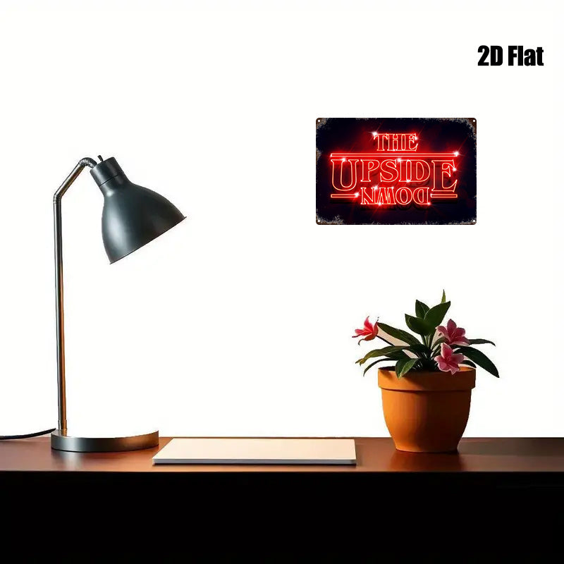 Plaque Murale “The Upside Down” – Métal 2D 20×30 cm